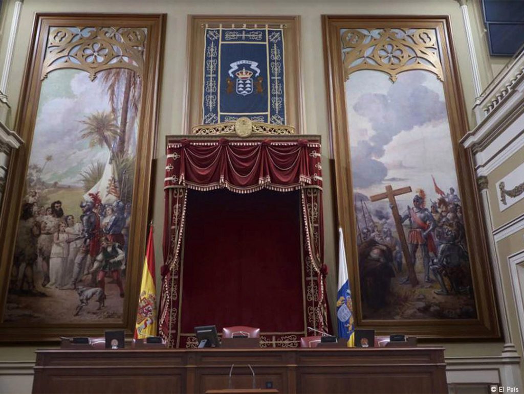 Las pinturas del Parlamento de Canarias